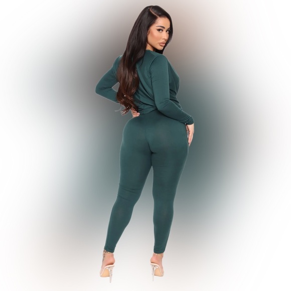 Get To Know You Legging Set | Hunter Green - Picture 3 of 7